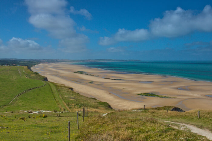 Blick von der Spitze des Cap Blanc Nez auf die Côte d'Opale